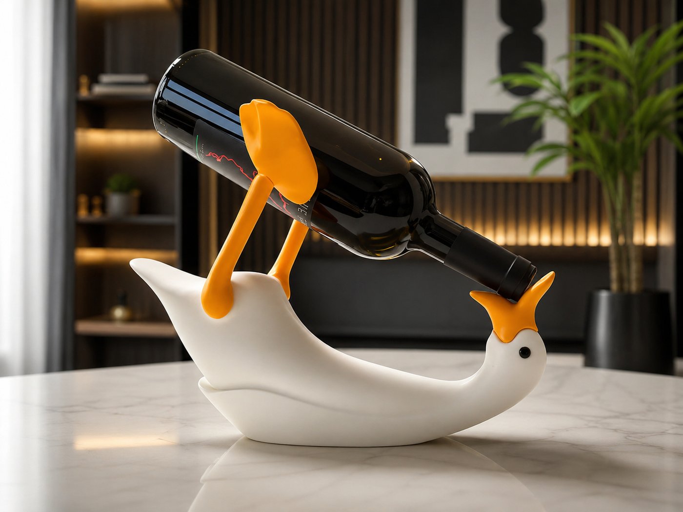Goose Bottle Holder — handmade 3D printed wine bottle holders